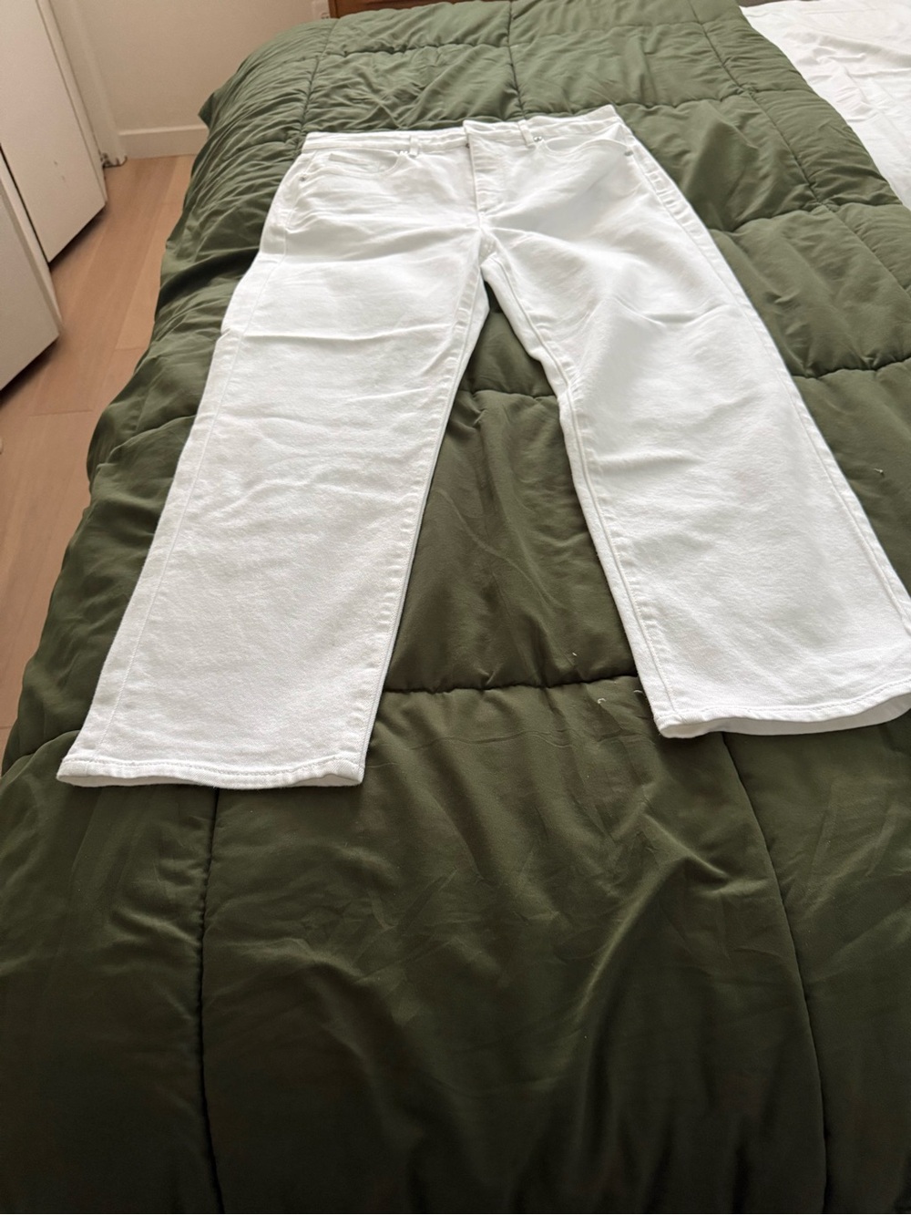 LOFT White Straight-Leg Jeans
